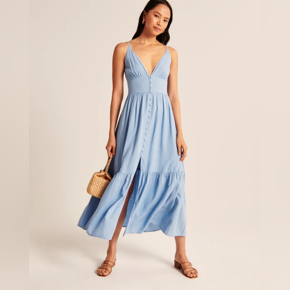Abercrombie Button-Through Maxi Dress